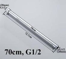Load image into Gallery viewer, 20/30/40/50/60/70cm lengthen 1/2" 3/4" shower extension rod tube bar pipe